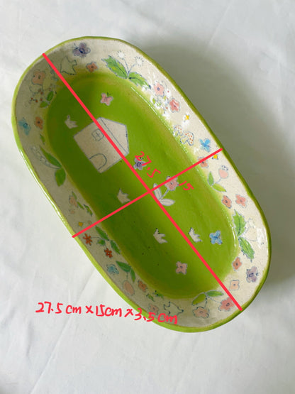 Animals on the Meadow Ceramic Plate