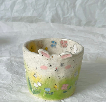 Animals on the Meadow Ceramic Plate