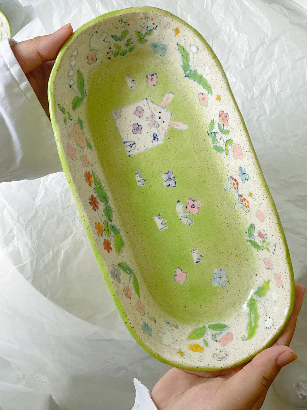 Animals on the Meadow Ceramic Plate