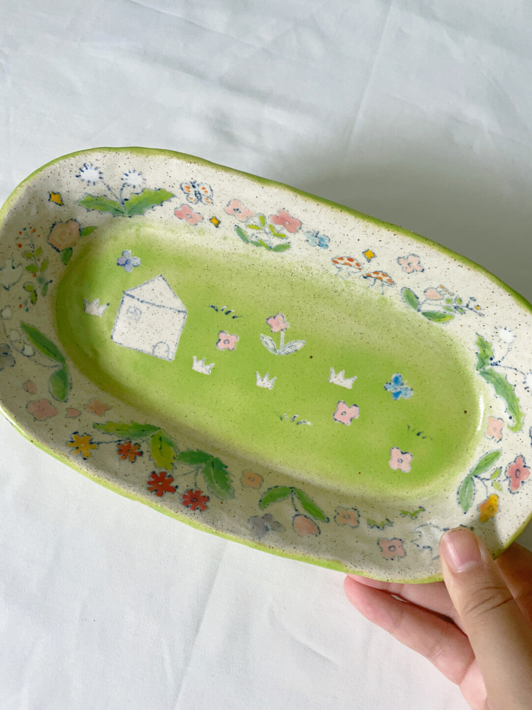 Animals on the Meadow Ceramic Plate