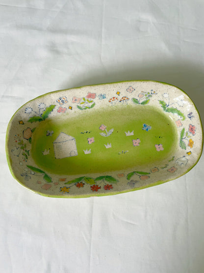 Animals on the Meadow Ceramic Plate
