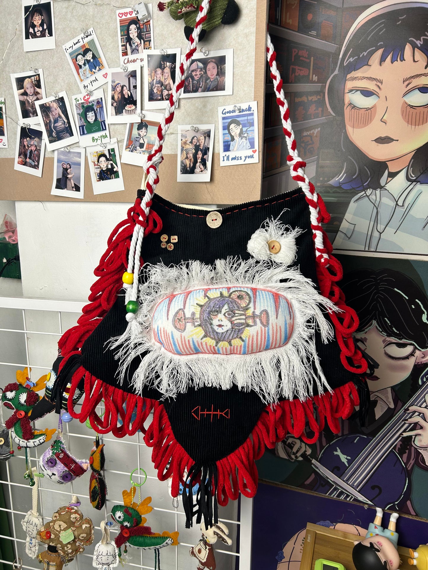 Artistic Acrylic Painted Star Bag