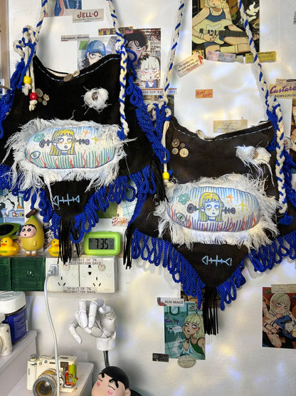 Artistic Acrylic Painted Star Bag