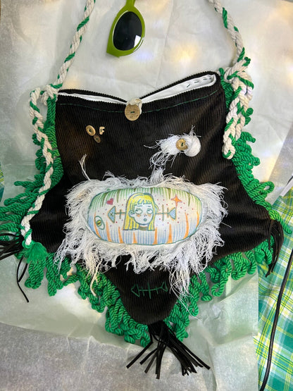 Artistic Acrylic Painted Star Bag