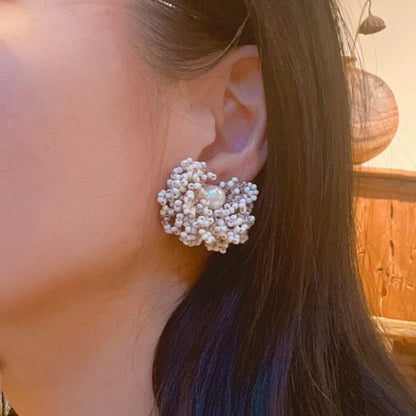 Artistic Beaded Crochet Earrings