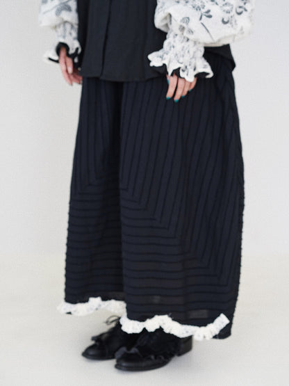 Artistic Irregular Textured Midi Skirt