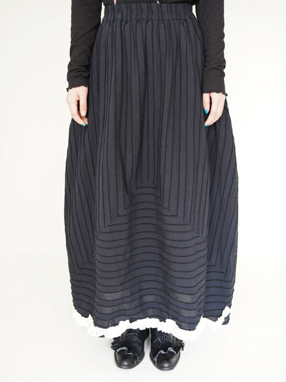 Artistic Irregular Textured Midi Skirt