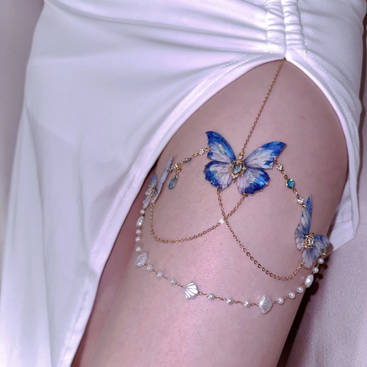 Atlantis Butterfly Blue Thigh Chain
