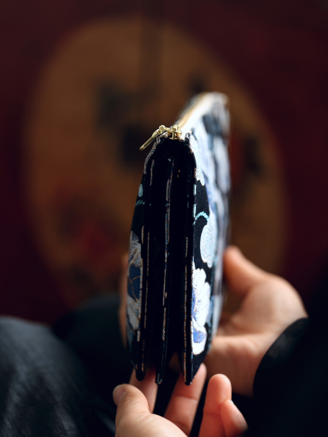 [Chinoiserie] Auspicious Qilin Pattern Silk Clutch Bag