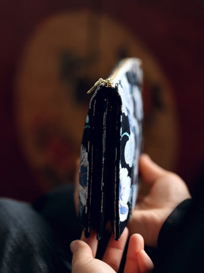 [Chinoiserie] Auspicious Qilin Pattern Silk Clutch Bag