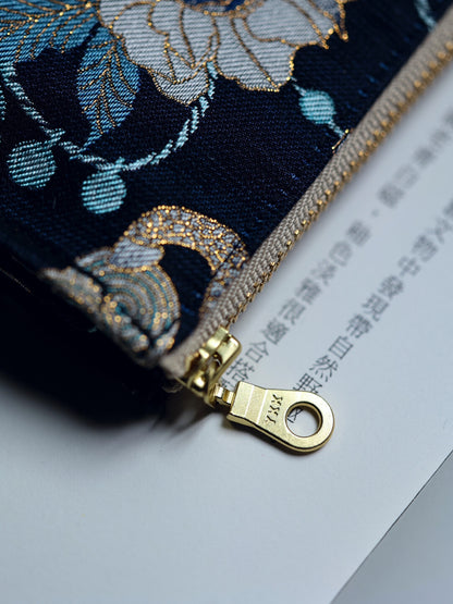 [Chinoiserie] Auspicious Qilin Pattern Silk Clutch Bag