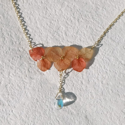 Autumn Hydrangea Resin Jewelry Set