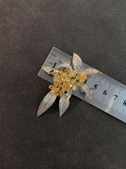 Autumn Osmanthus Brooch