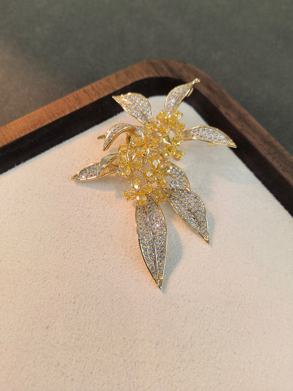 Autumn Osmanthus Brooch
