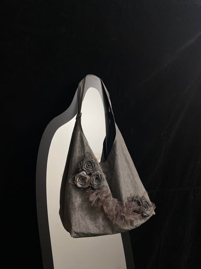 Ashen Rose Hobo Bag