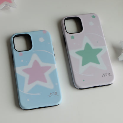Heart Star Printed Double Layer Phone Case
