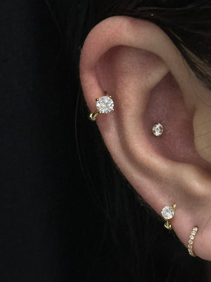 Babyring Vintage Gold Rhinestone Ear Cuff