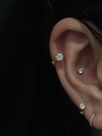 Babyring Vintage Gold Rhinestone Ear Cuff