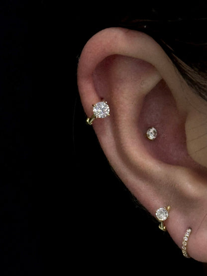 Babyring Vintage Gold Rhinestone Ear Cuff