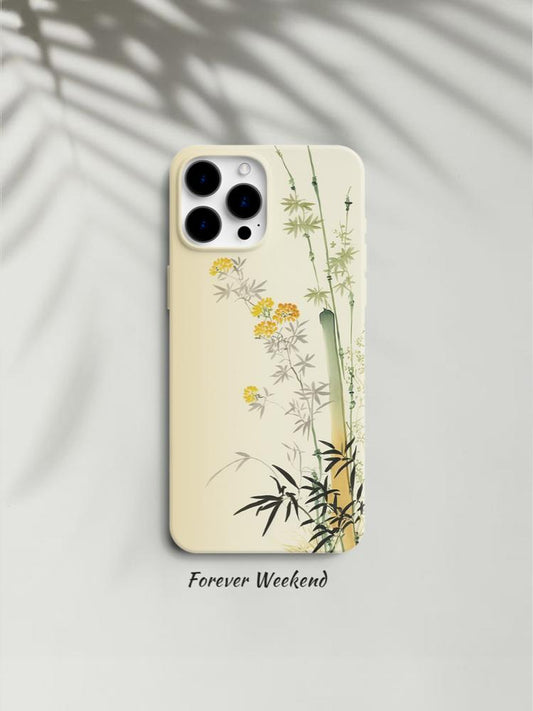 Bamboo Flower Printed Phone Case