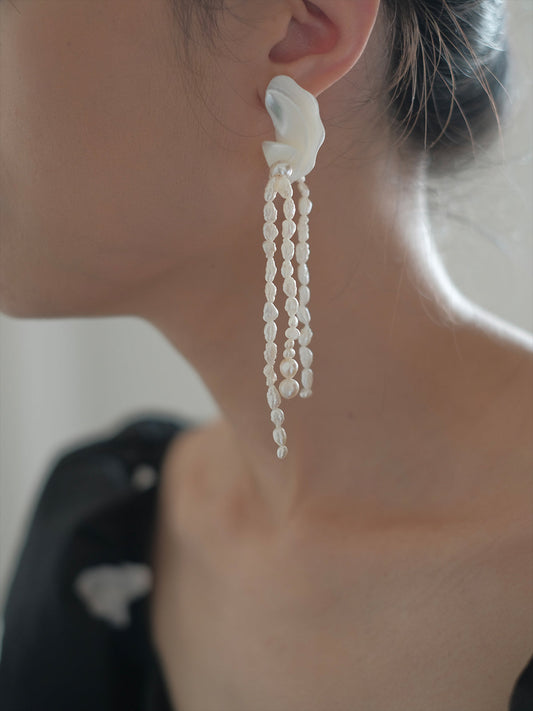 Baroque Freshwater Pearl Trochuspell Earrings