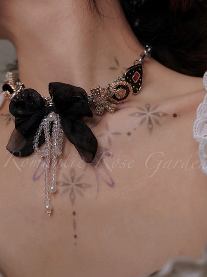 Baroque Lace Bow Choker
