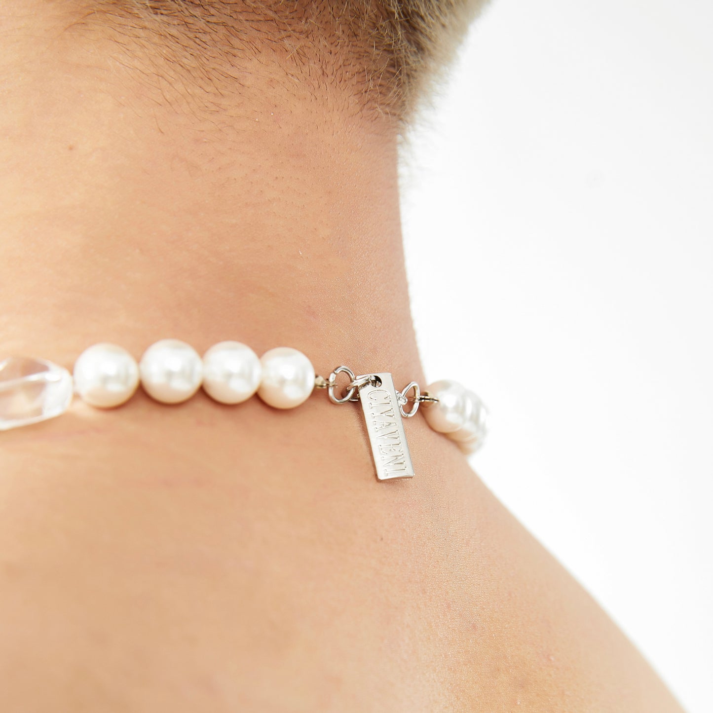 Baroque Pearl Beaded Cross Pendant Necklace