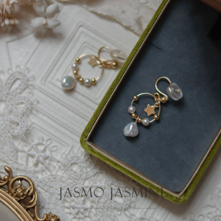 Baroque Pearl Star Earrings