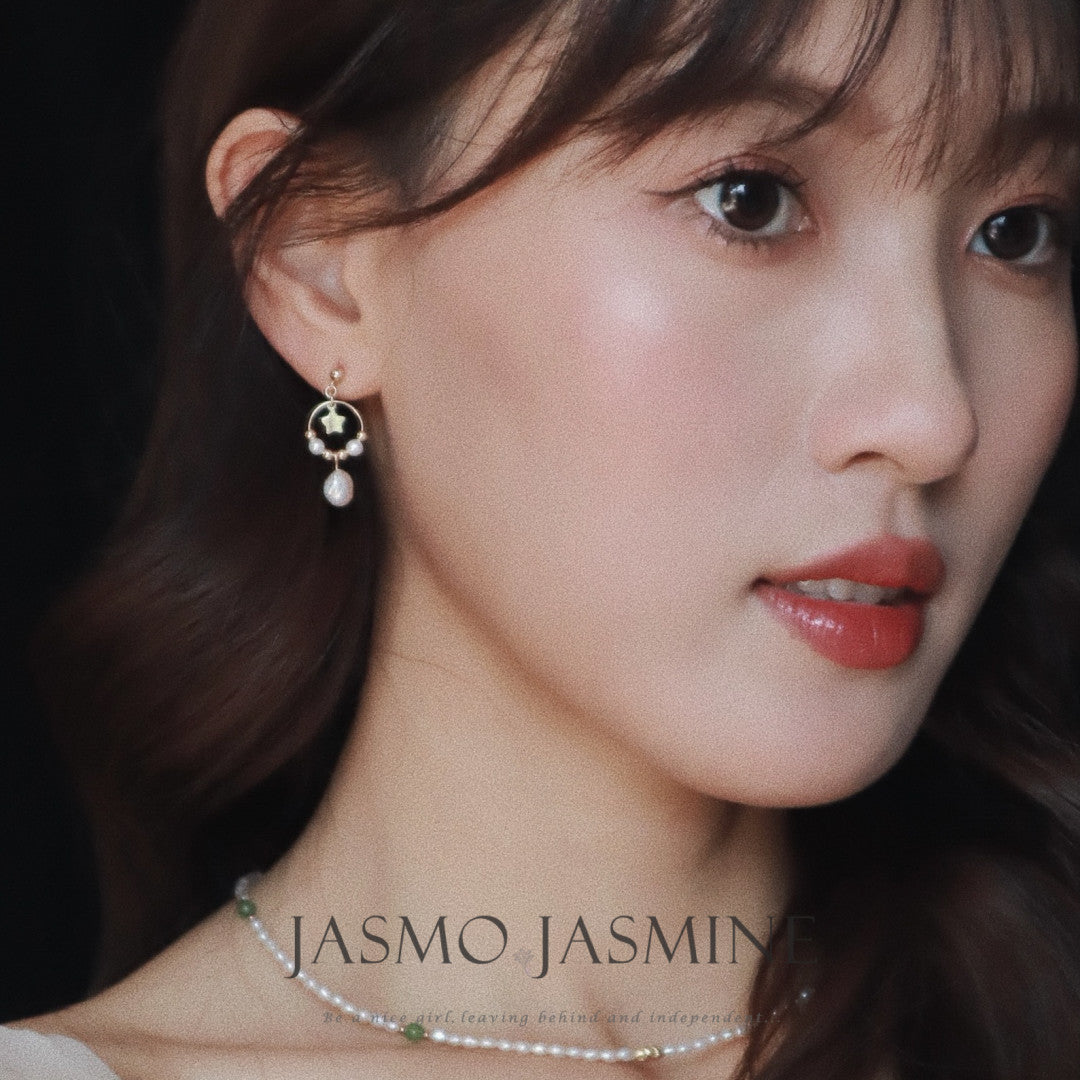 Baroque Pearl Star Earrings