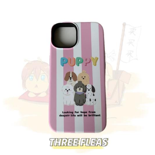 Basket Puppy Printed Double Layer Phone Case