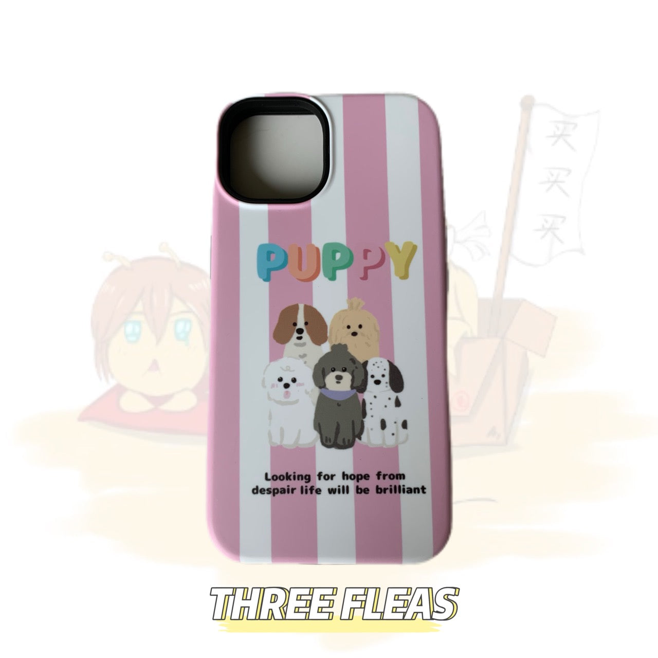 Basket Puppy Printed Double Layer Phone Case