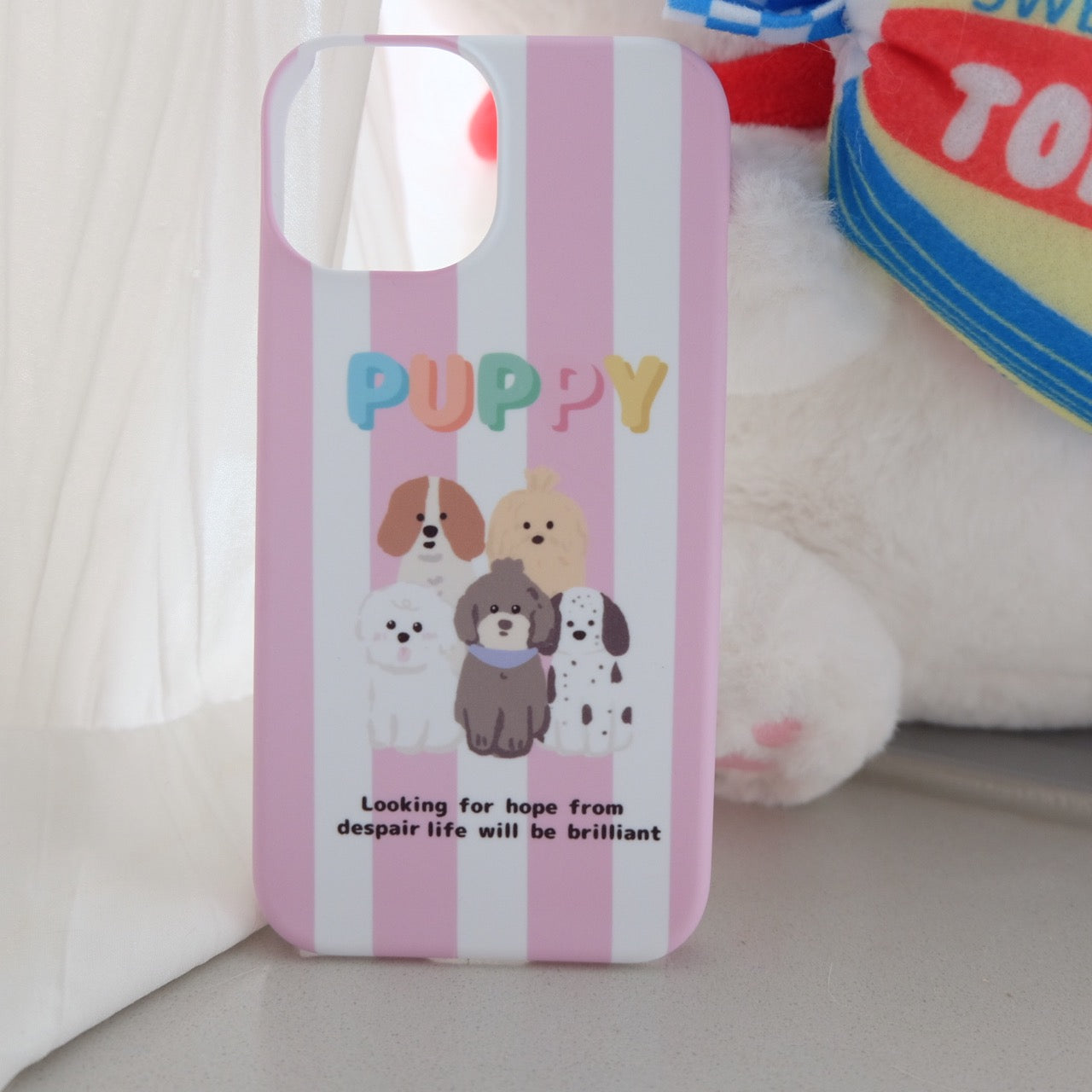 Basket Puppy Printed Double Layer Phone Case