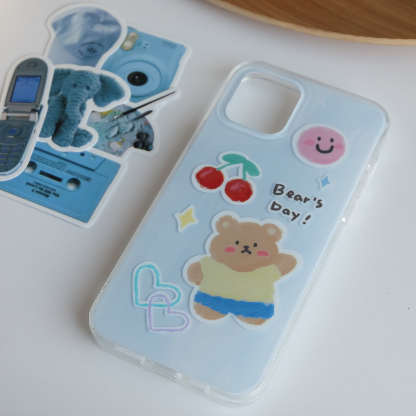 Bear Butterfly Printed Phone Case