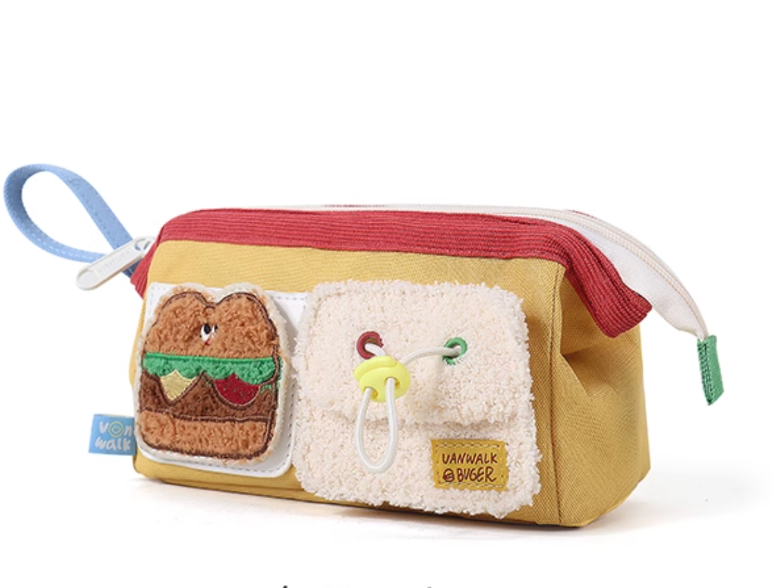 Bear Hamburger Cute Pen Bag