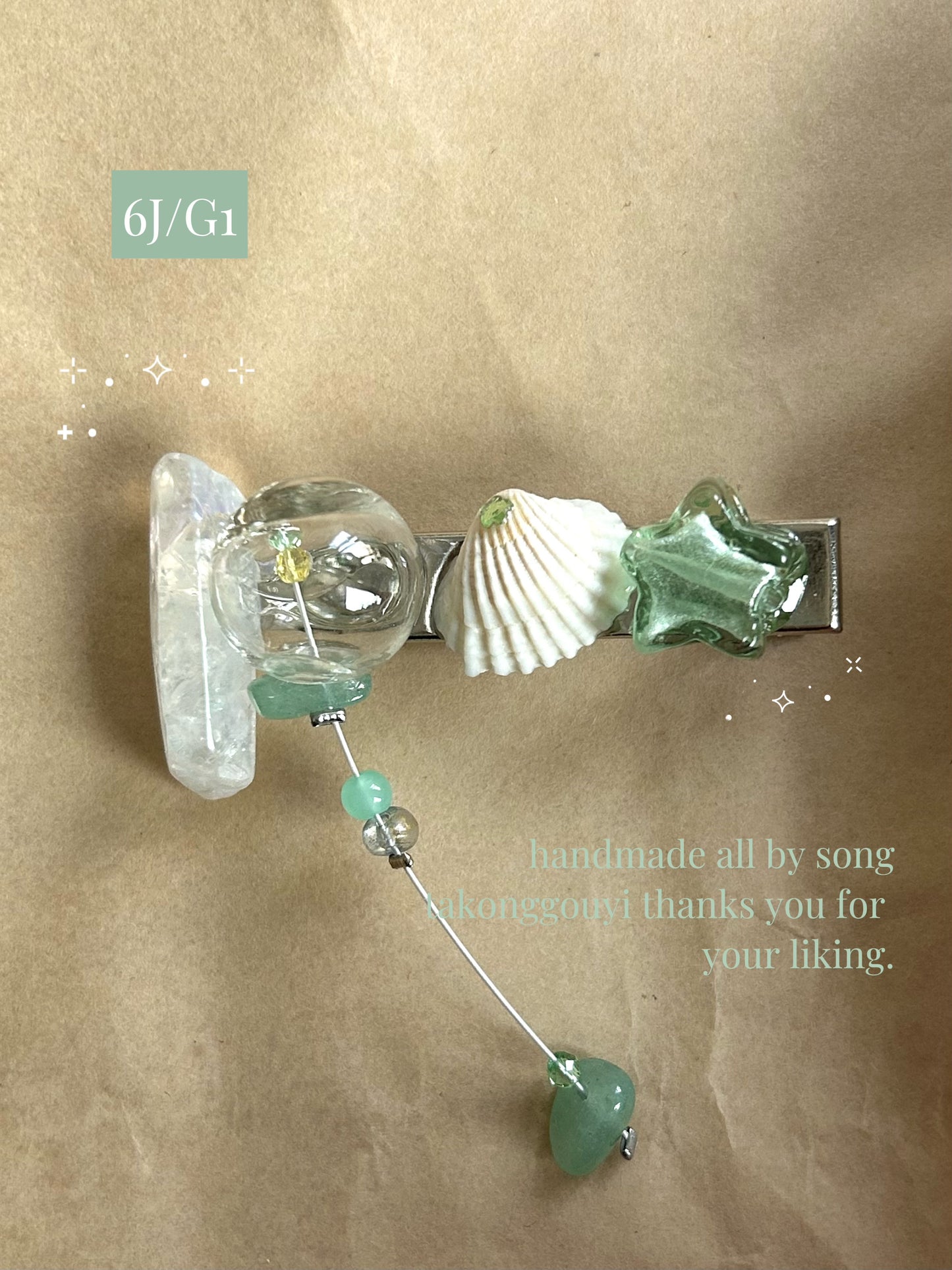 Bellflower Shell Resin Hair Clip | Hair Accessories | Three Fleas