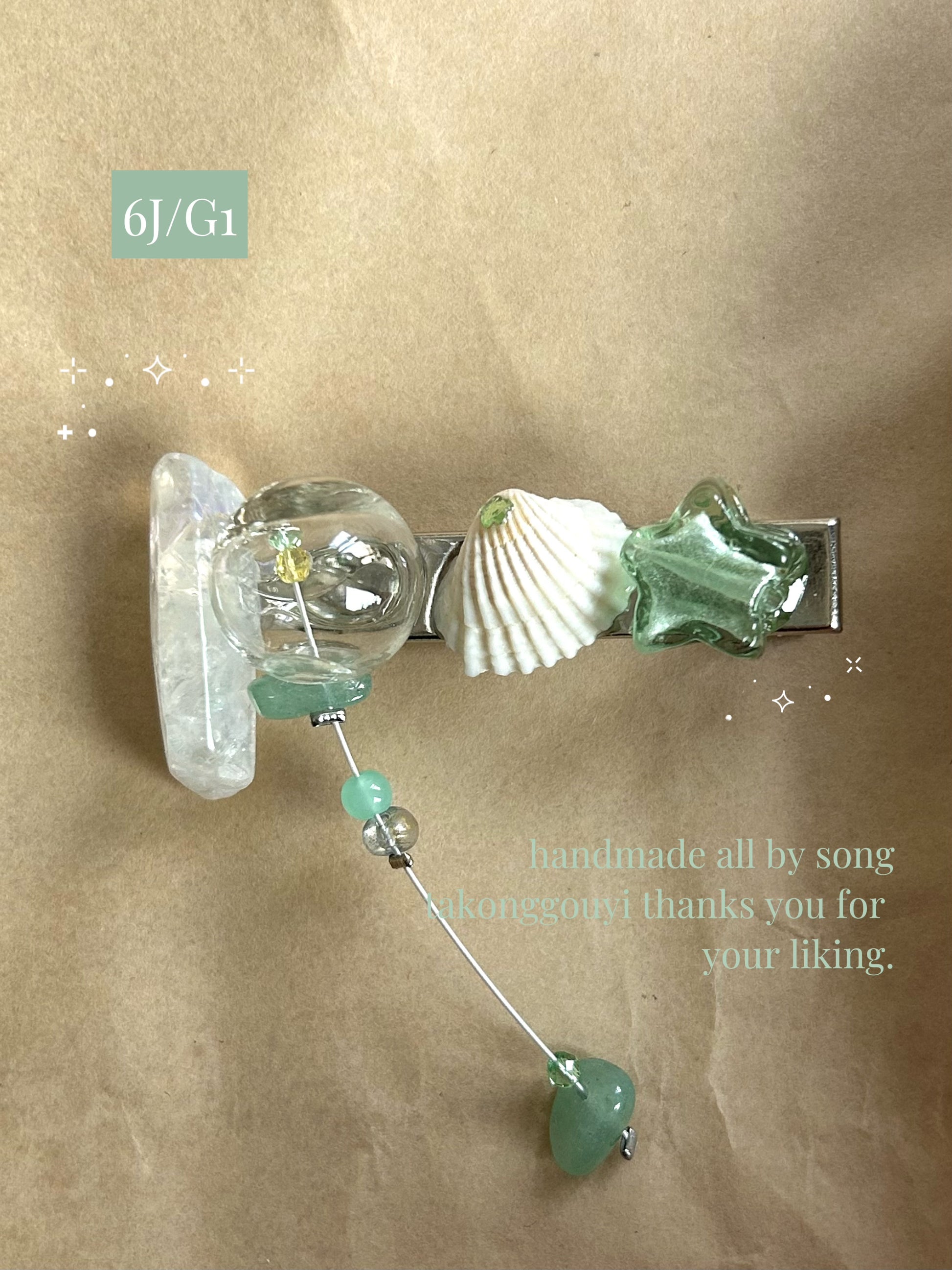 Bellflower Shell Resin Hair Clip | Hair Accessories | Three Fleas