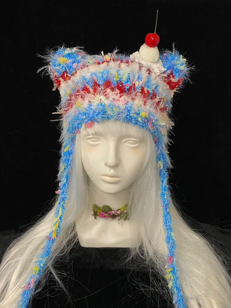 Berry Cream Fantasy Crochet Hat