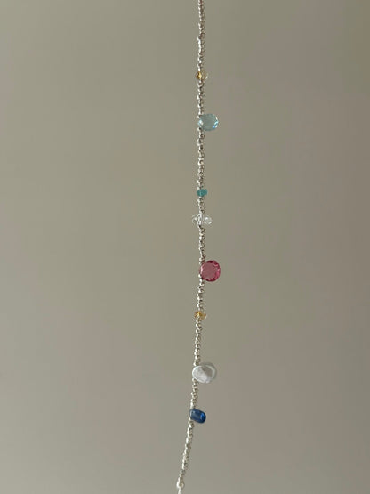 Berry Natural Stone Silver Bracelet