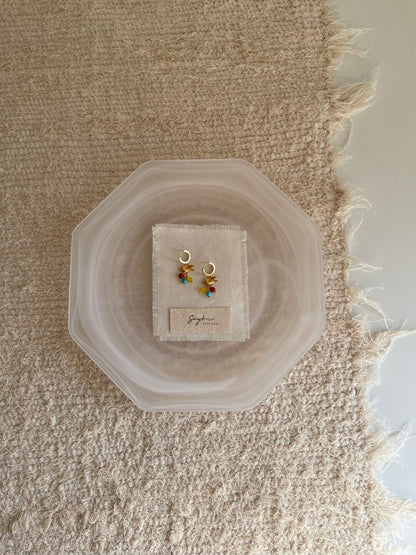 Berry and Bird Silver Earrings