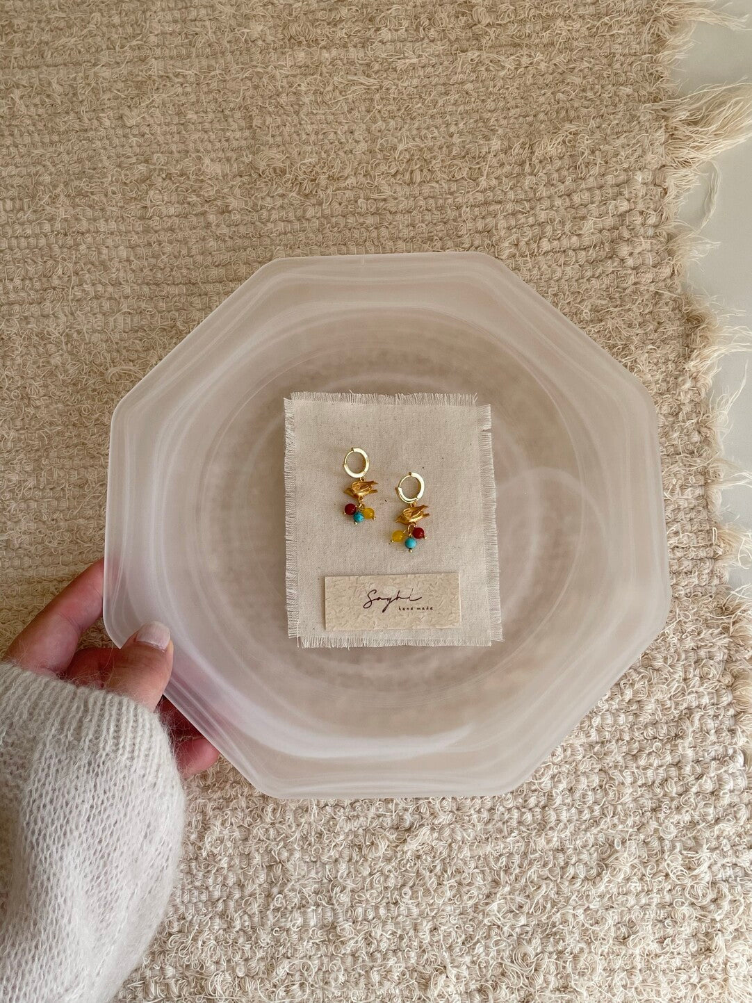 Berry and Bird Silver Earrings