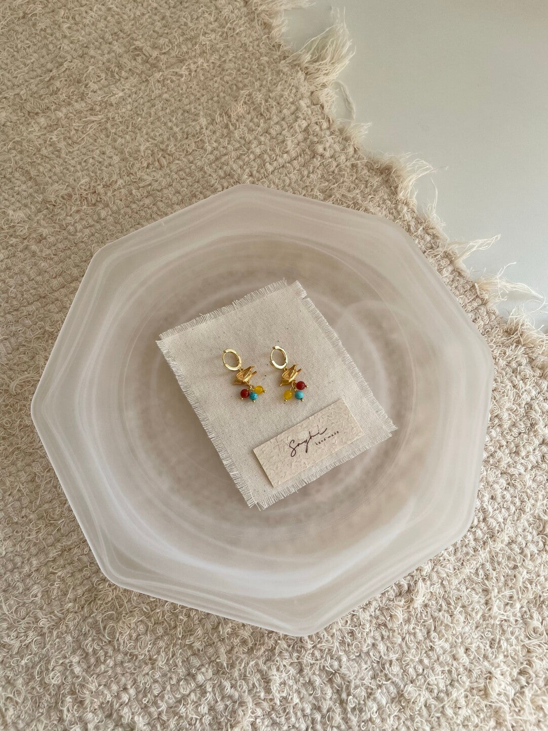 Berry and Bird Silver Earrings