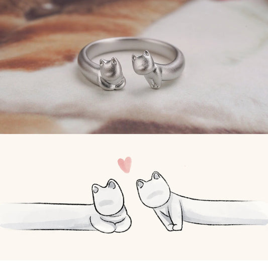 Bisous Kitten Open-end Ring