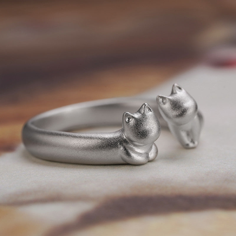 Bisous Kitten Open-end Ring