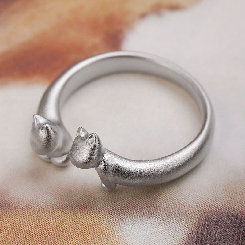 Bisous Kitten Open-end Ring