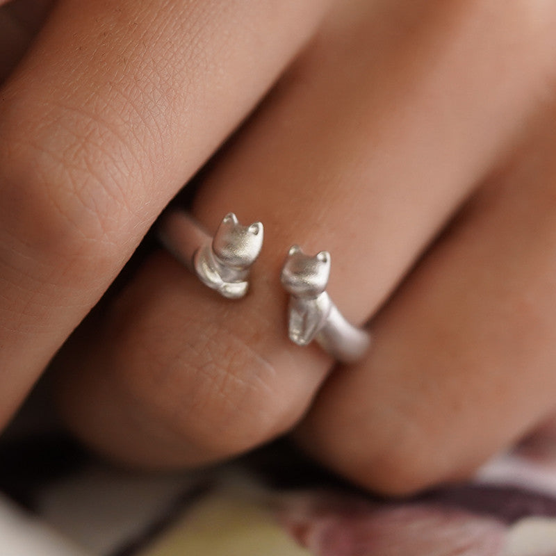 Bisous Kitten Open-end Ring