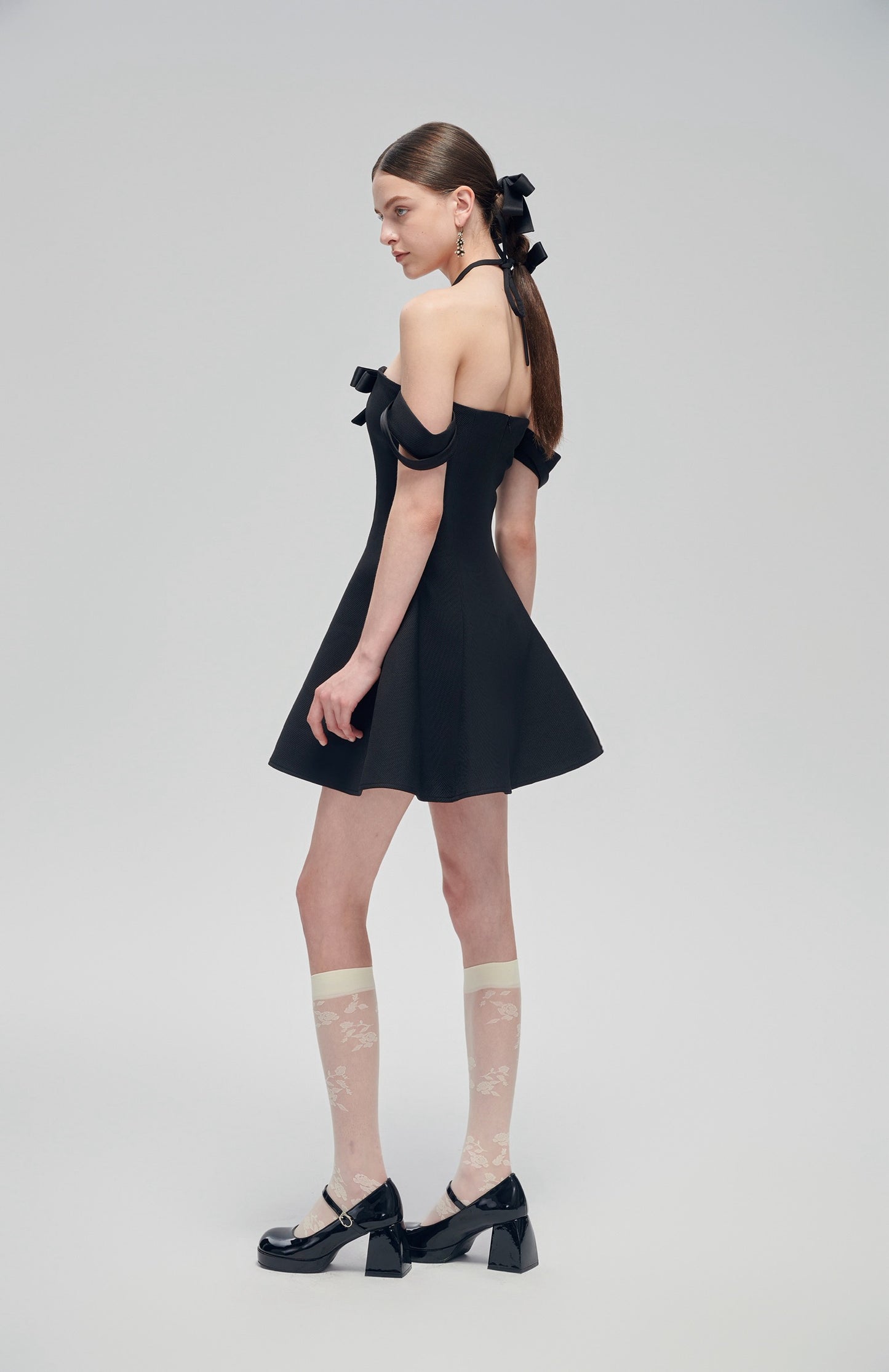 Black Bow Mini Dress