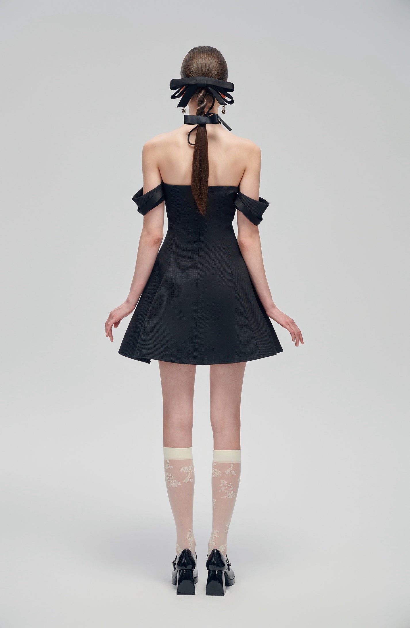 Black Bow Mini Dress