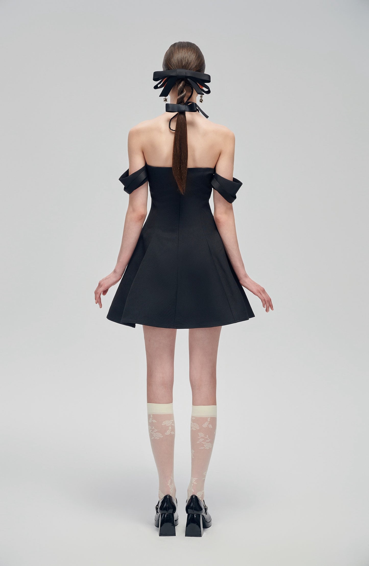 Black Bow Mini Dress