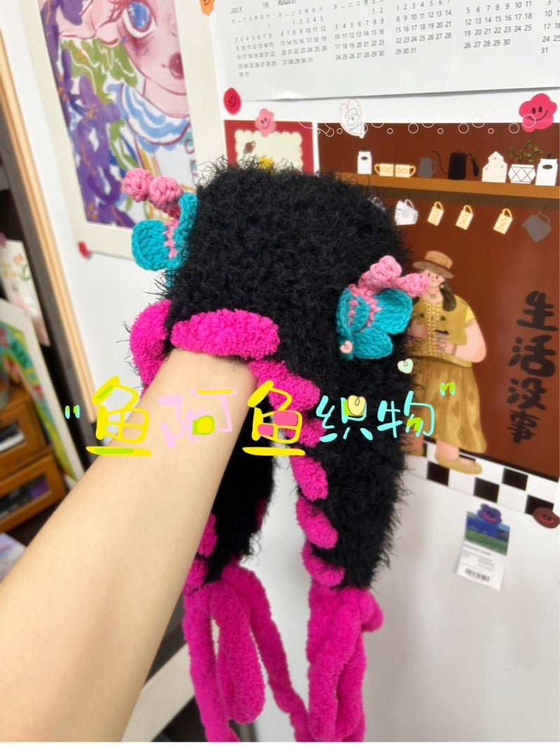 Black Butterfly Handmade Crochet Hat