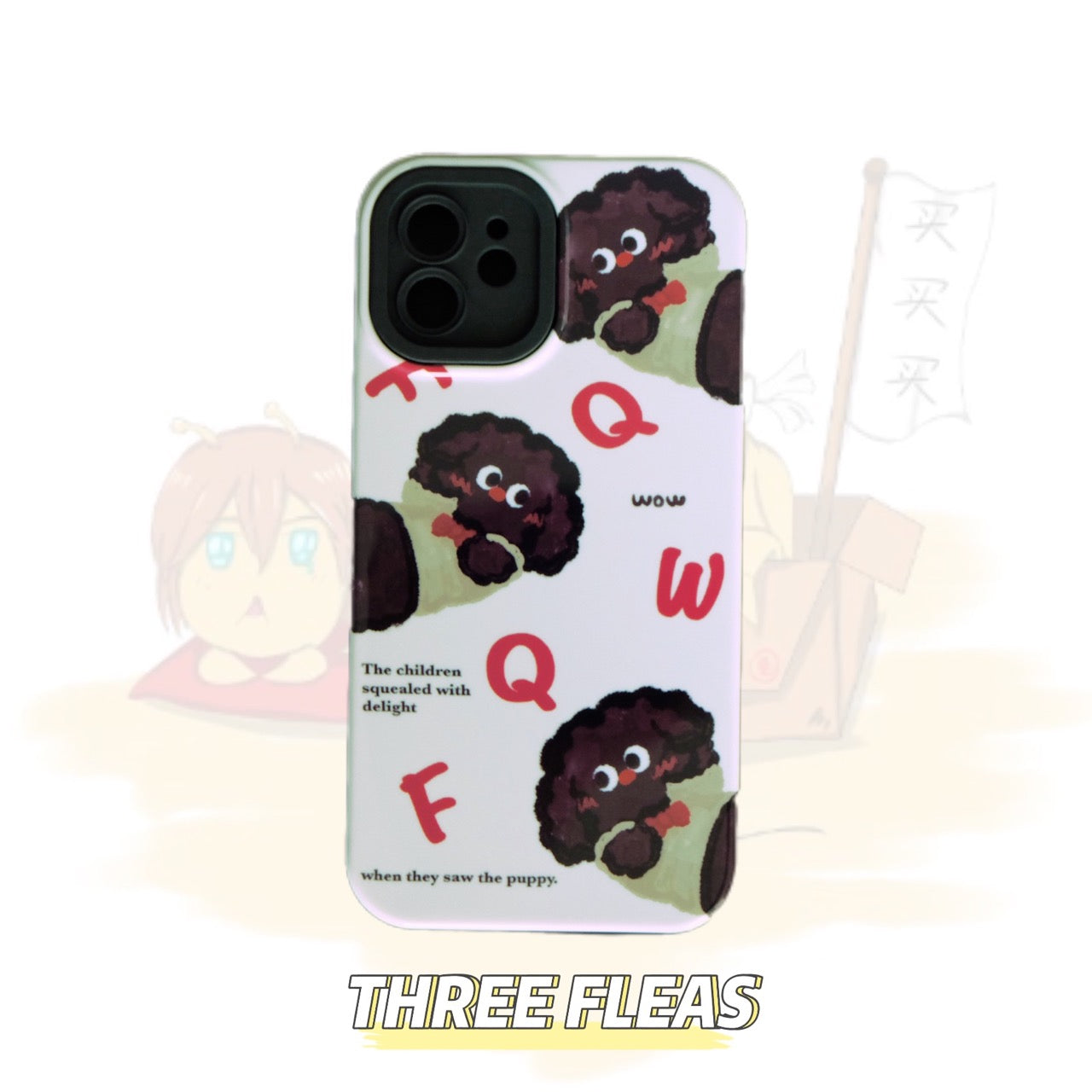 Black Cat and Dog Printed Phone Case